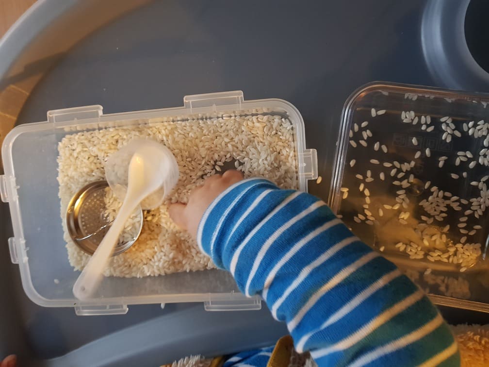 Rice Sensory Bin