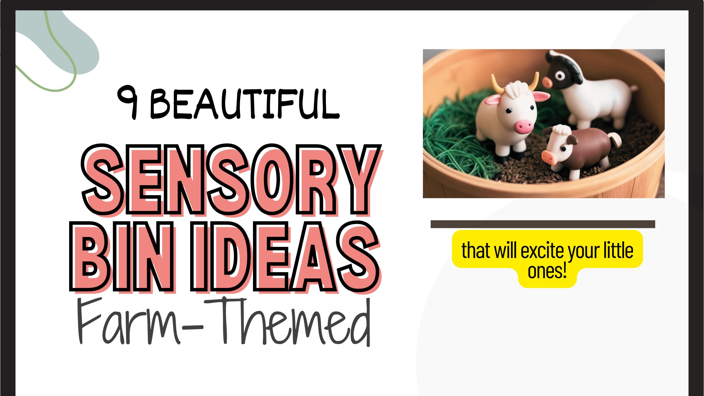 Farm Themed Sensory Bin Header