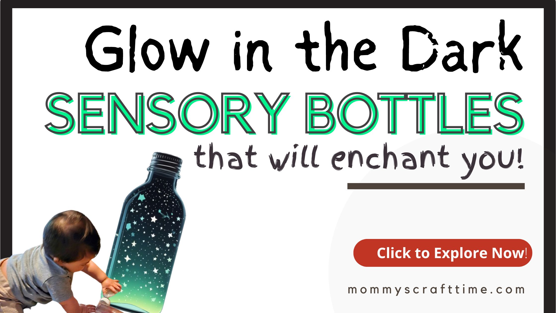 Glow in the dark sensory bottles header