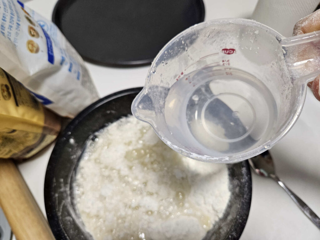 Salt Dough Ornaments mixing ingredients