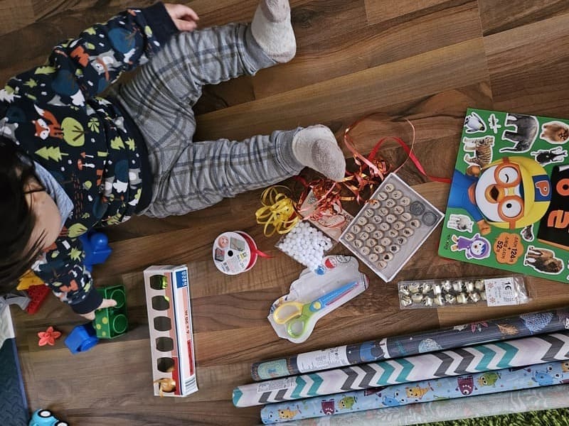 Involve Toddler in Gift Wrapping