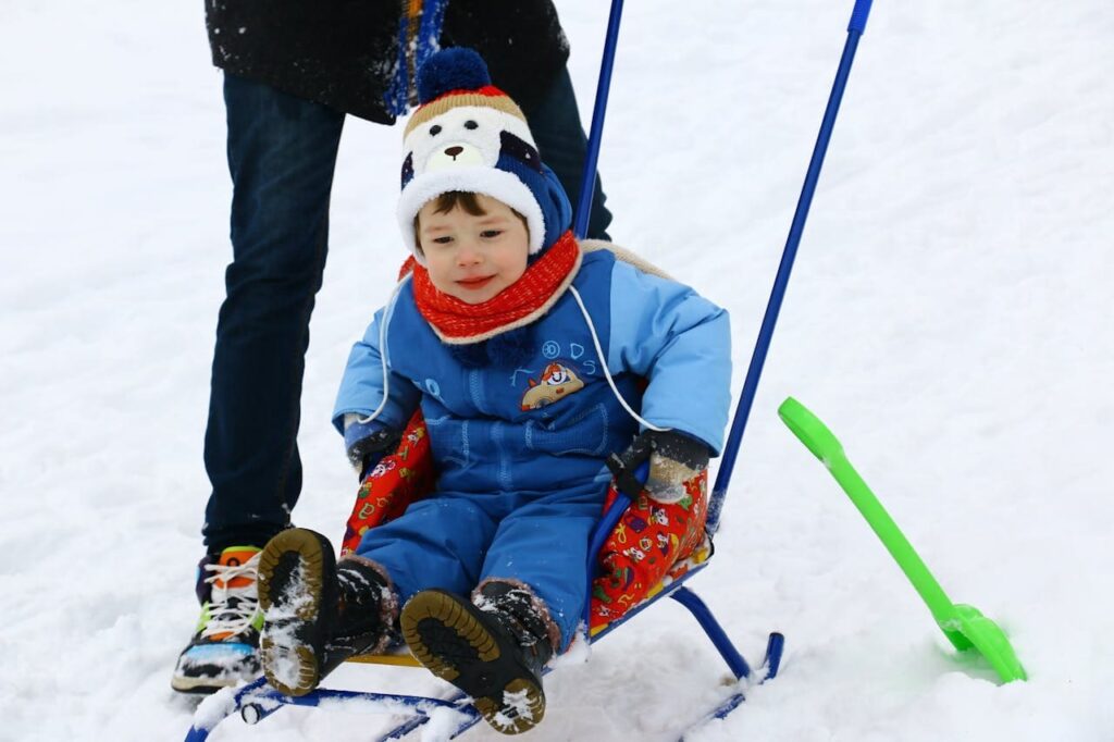 Sledding Fun - Winter Activity