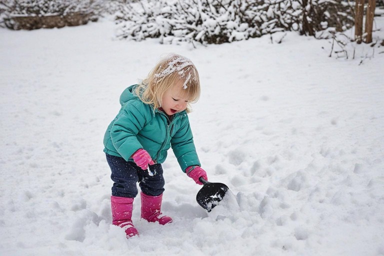 Snow Scooping Montessori Activity