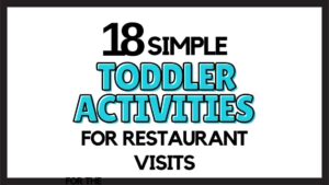 toddler activities at a restaurant