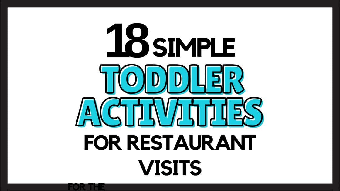 toddler activities at a restaurant