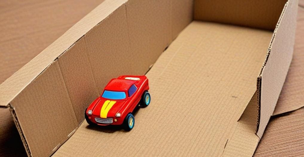 Winter activities for toddlers - Cardboard Car Race