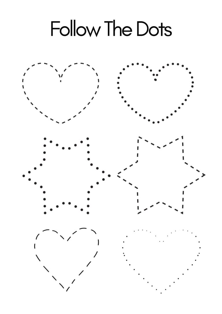 FREE PRINTABLE HEART SHAPE WORKSHEETS visual data 5