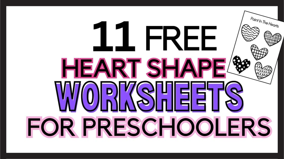 Heart Shape Worksheets for Preschoolers Header