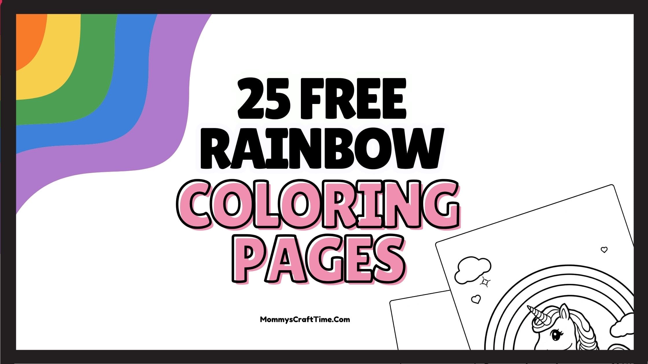 Free Rainbow Coloring Pages