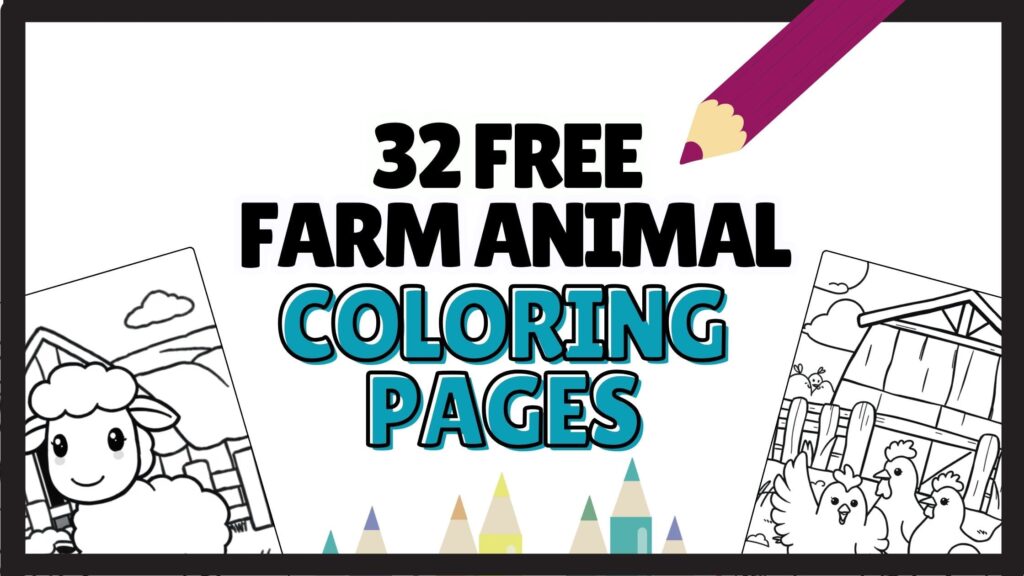 Farm Animal Coloring Pages Header