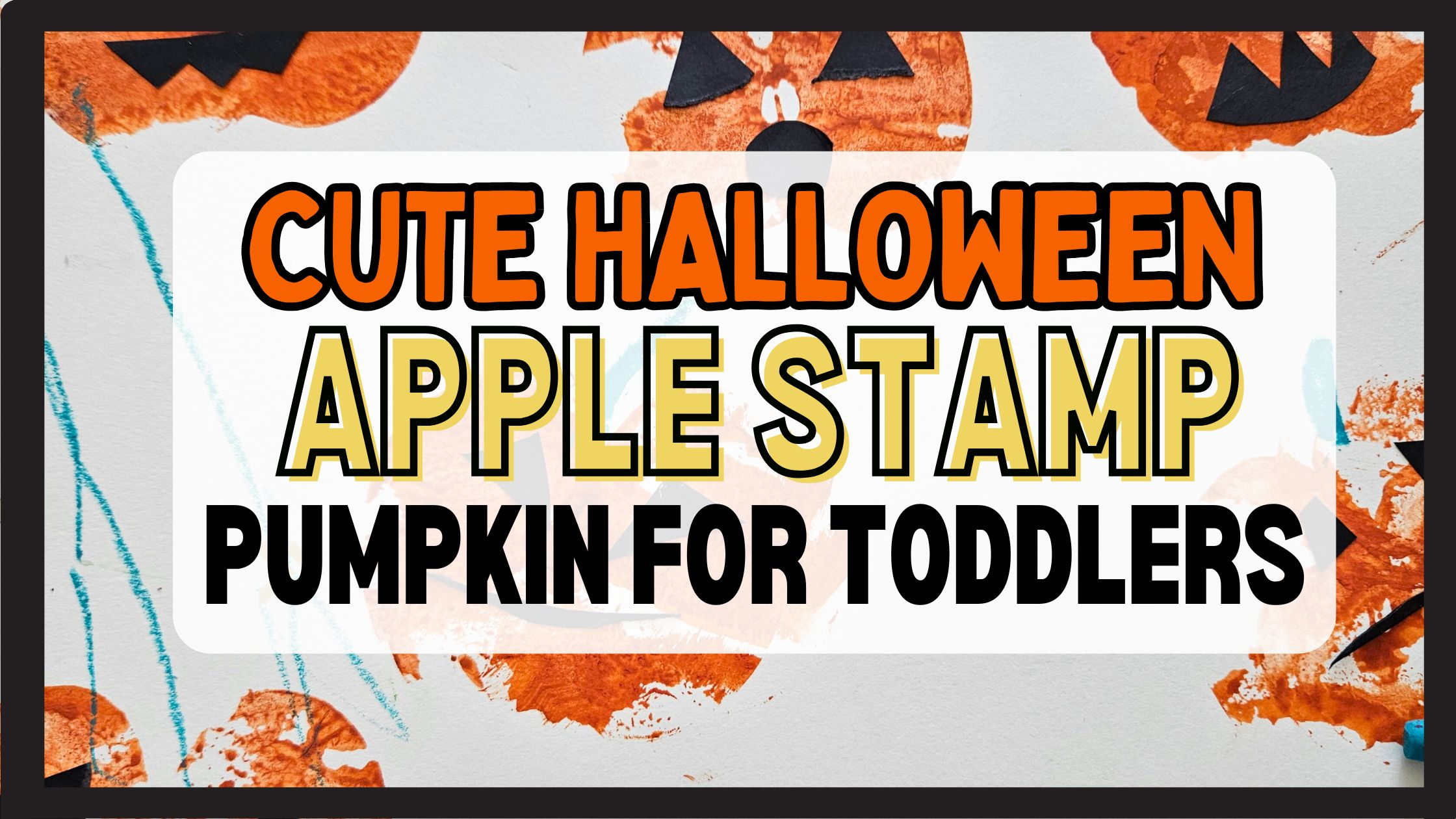 Easy Apple Stamping Pumpkin Craft for Toddlers