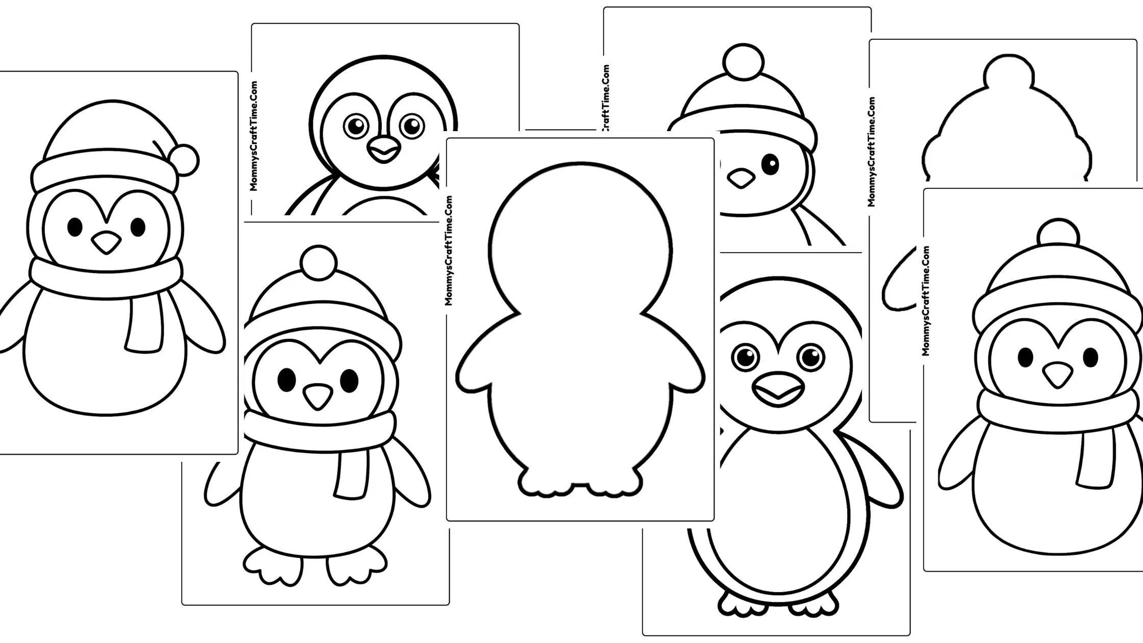 cute penguin outlines for crafts
