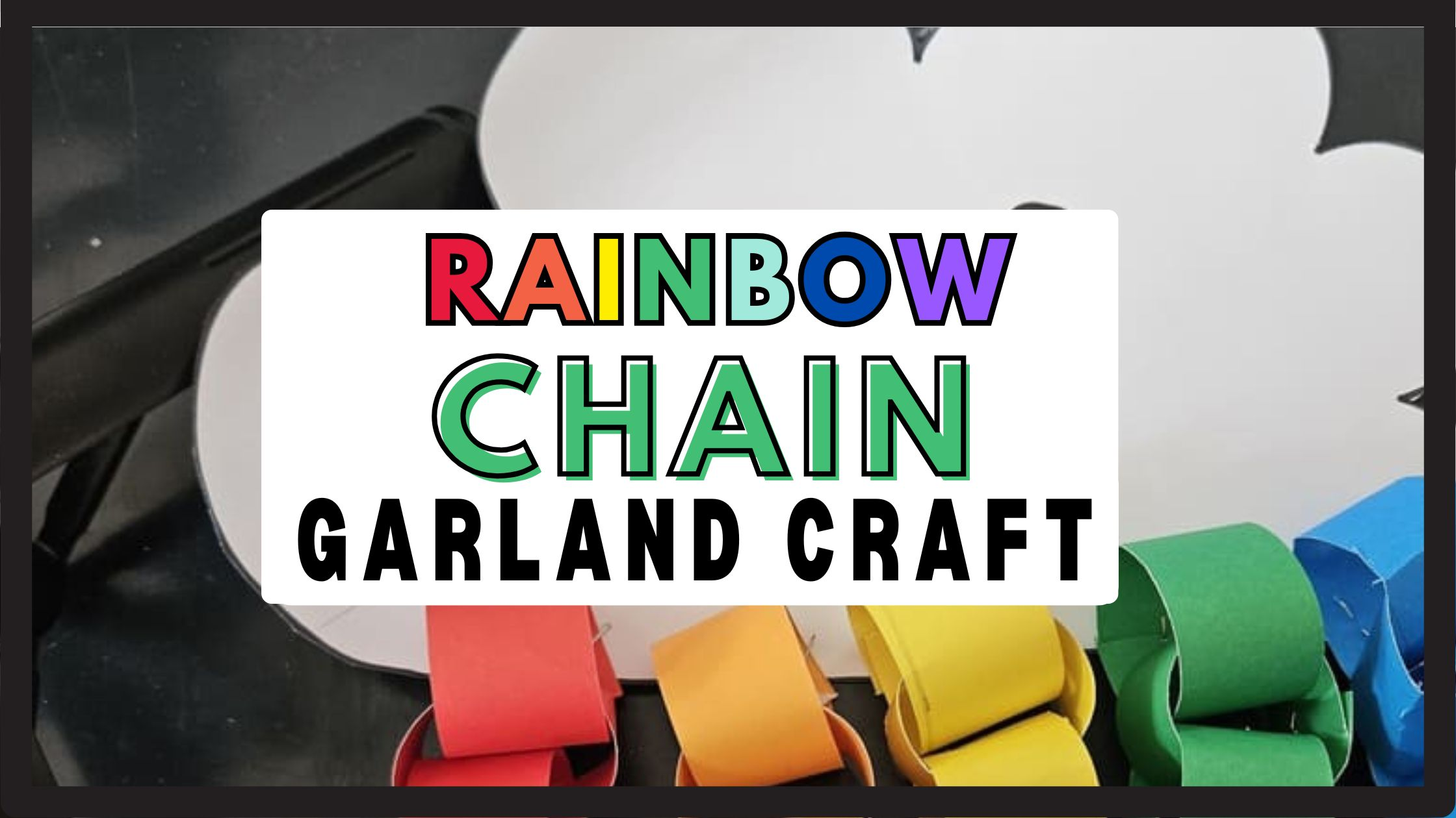 rainbow paper chain garland for toddlers wall hanging