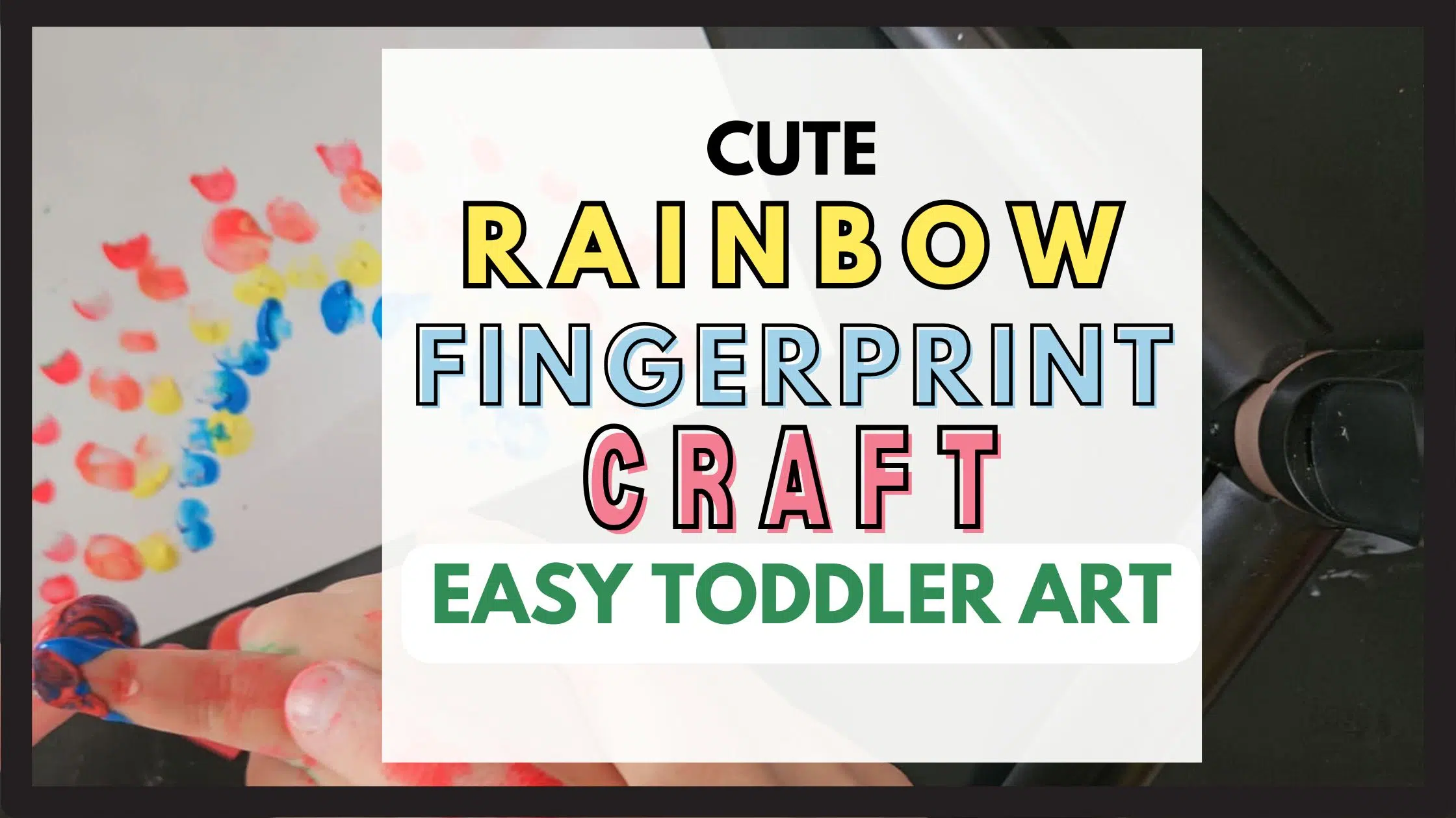 toddler finger painting rainbow activity at home