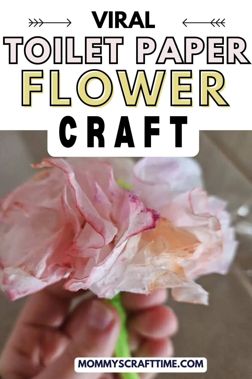 toilet paper flower craft (1)