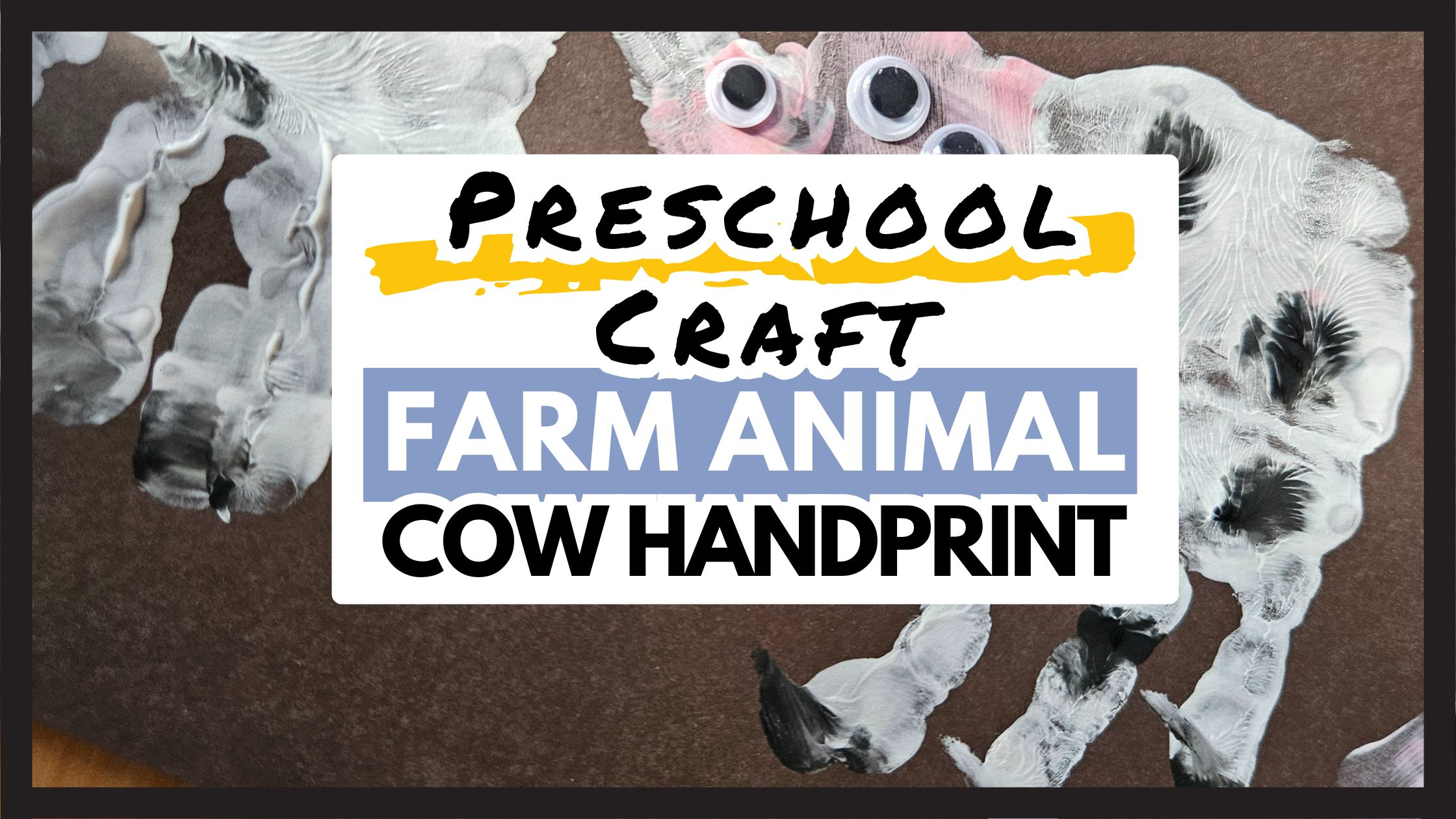 farm themed toddler painting activity at home header
