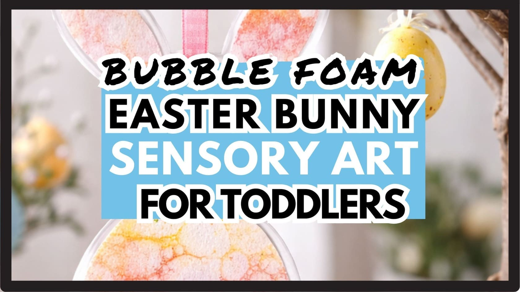 bubble paint easter bunny craft