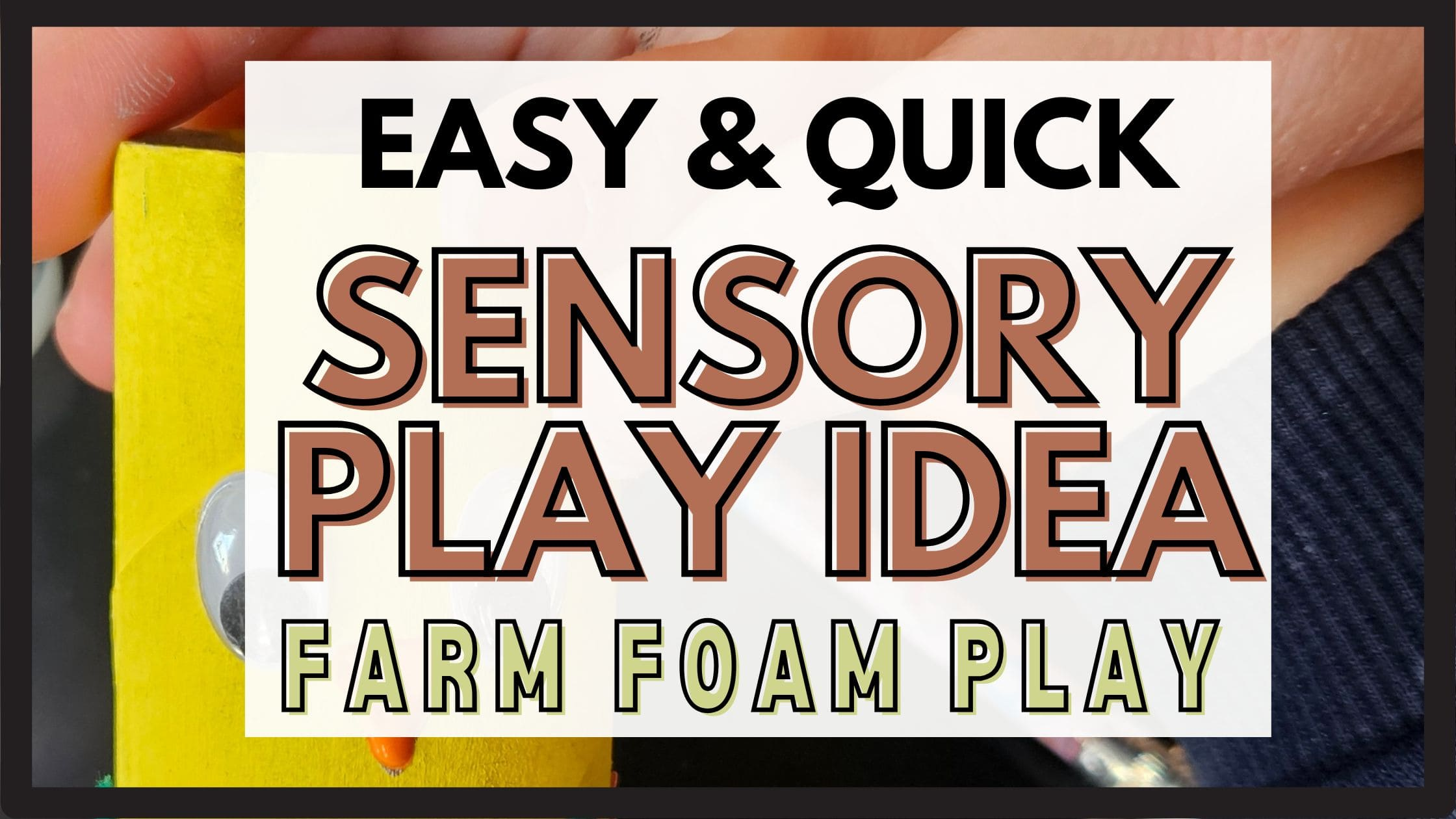 farm animal play idea foam bin
