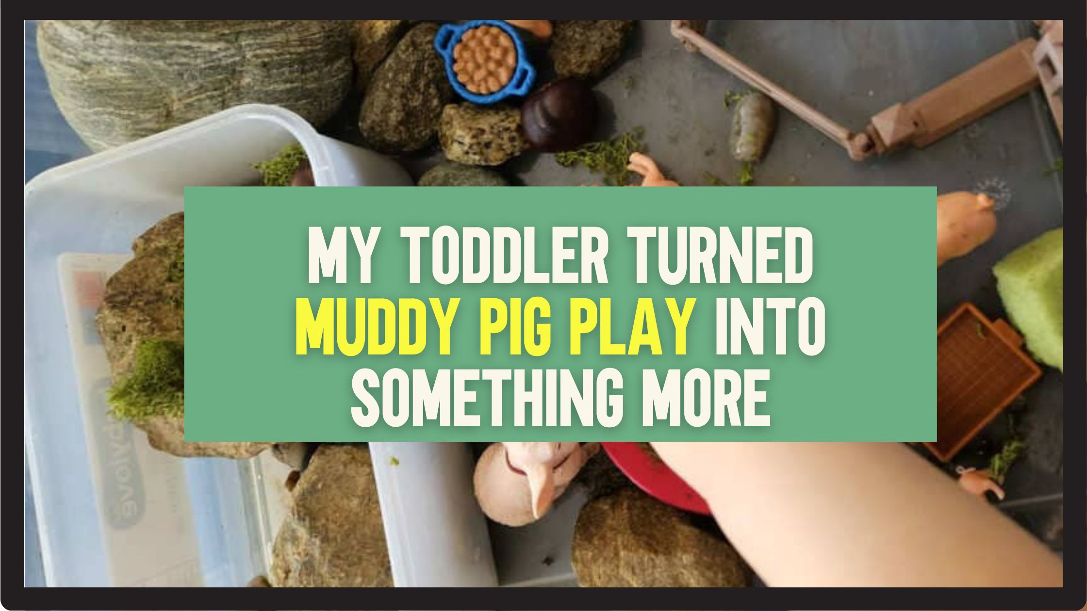 header image piggy mud sensory bin