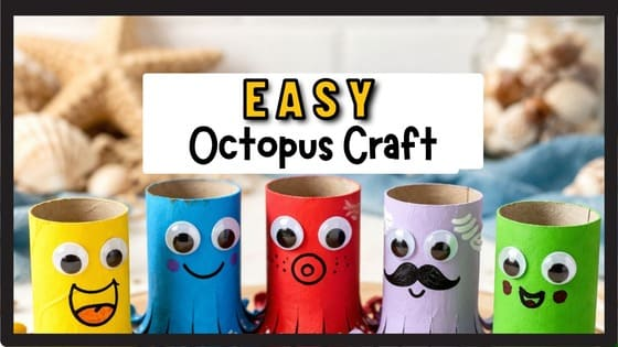 toilet paper roll octopus craft preschool color learning