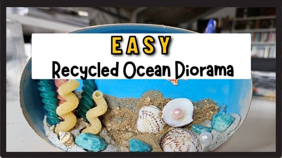 recycled ocean craft for toddlers using cheese box