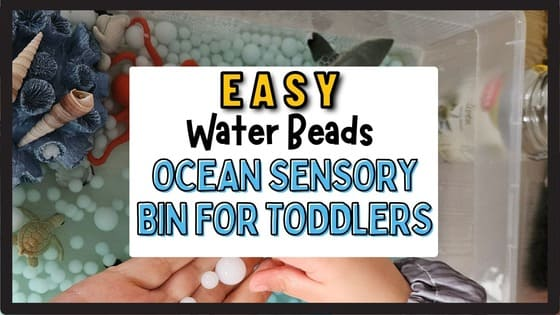 Amazing Water Bead Ocean Sensory Bin for Toddlers DIY