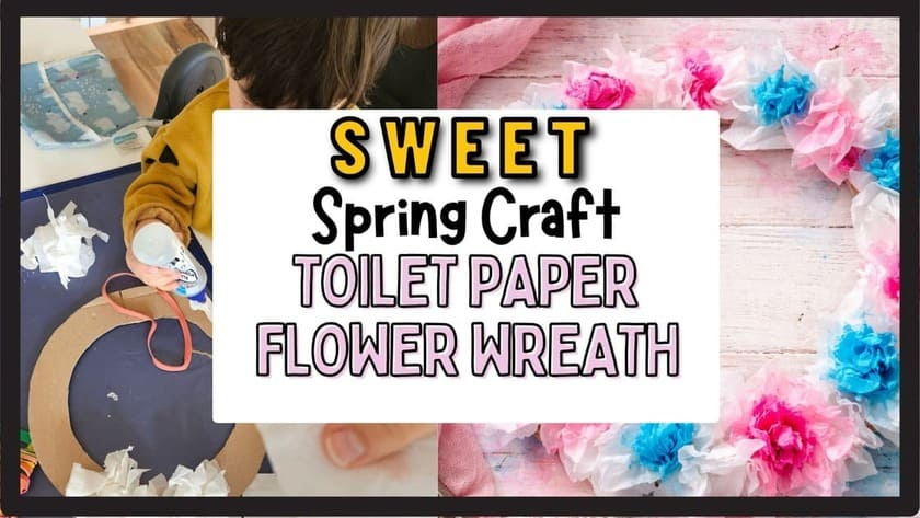 paper roll flower wreath